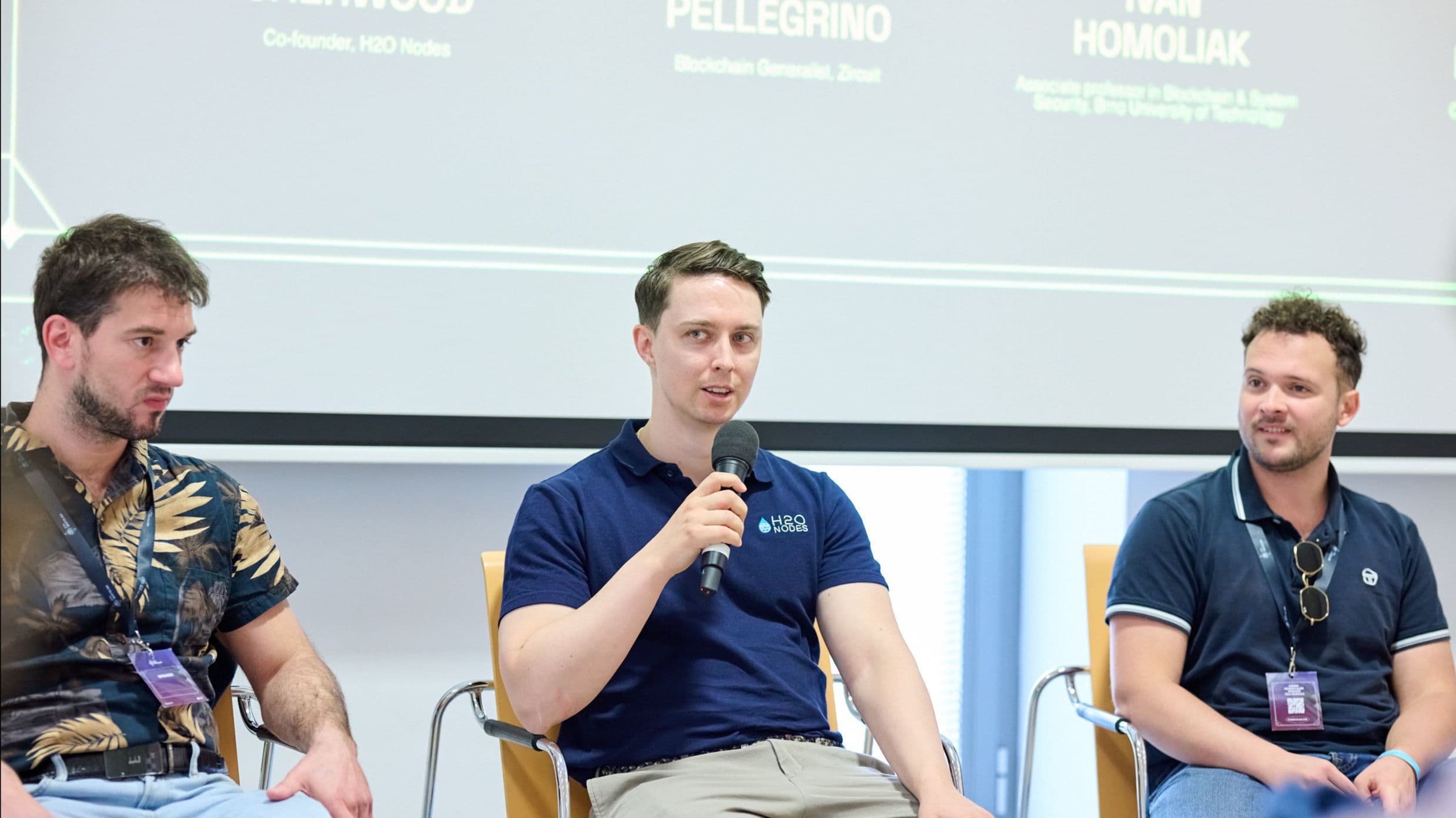On a conference panel as co-founder of H2O Nodes